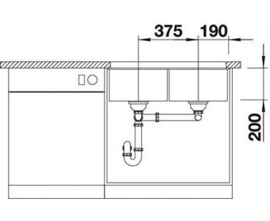 Кухонная мойка Blanco Subline 350/350-U черный_, изображение 4