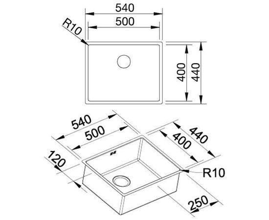 Кухонная мойка Blanco Claron 500-U 523386 сталь Durinox_, изображение 2