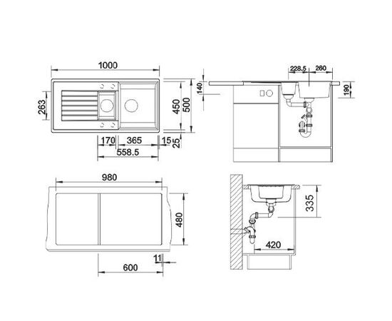 Кухонная мойка Blanco Zia 6 S черный 526021_, изображение 2