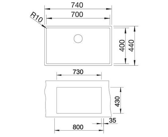 Кухонная мойка Blanco CLARON 700-IF нержавеющая сталь Durinox 523391_, изображение 4