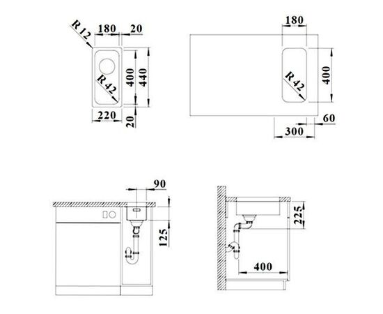 Кухонная мойка Blanco SOLIS 180-U InFino нержавеющая сталь полировка 526113_, изображение 2