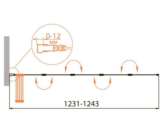 Шторка на ванну CEZARES RELAX-V-5-120/140-P-Bi-L_, изображение 2