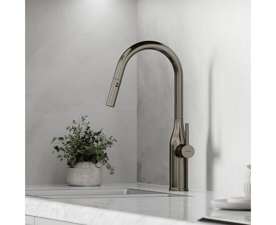 Смеситель для кухни Sancos Grand с вытяжным изливом вороненая сталь SC4002GG_, изображение 10