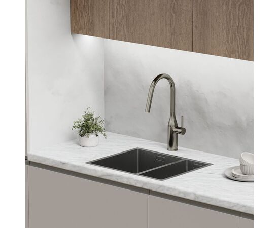 Смеситель для кухни Sancos Grand с вытяжным изливом вороненая сталь SC4002GG_, изображение 18