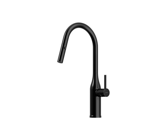 Смеситель для кухни Sancos Grand с вытяжным изливом матовый черный SC4002MB_