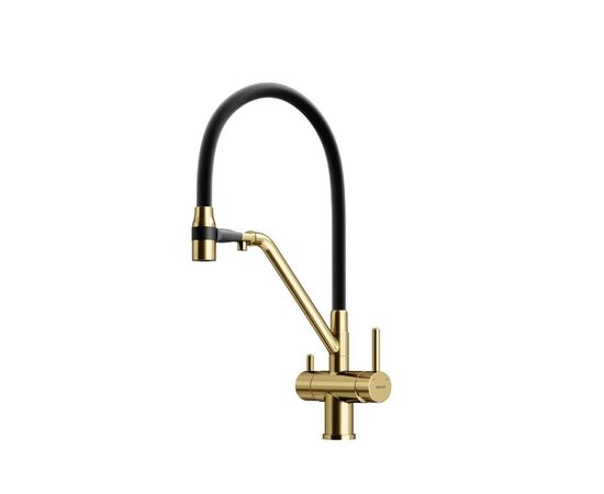 Смеситель для кухни Sancos Dora брашированное золото PVD покрытие SC4003BG_