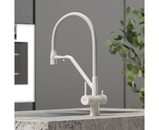 Смеситель для кухни Sancos Dora матовый белый SC4003MW_, изображение 2