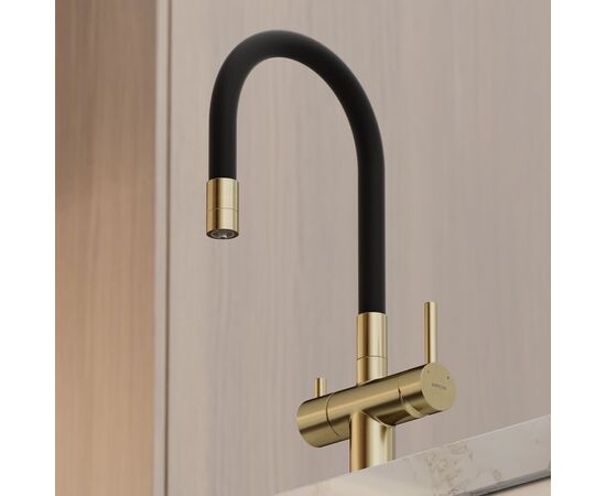 Смеситель для кухни Sancos Lucia брашированное золото PVD покрытие SC4004BG_, изображение 18