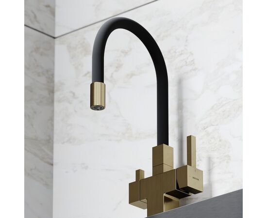 Смеситель для кухни Sancos Arno брашированное золото PVD покрытие SC4005BG_, изображение 6