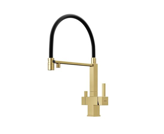 Смеситель для кухни Sancos Moro брашированное золото PVD покрытие SC4006BG_