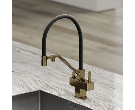 Смеситель для кухни Sancos Loro брашированное золото PVD покрытие SC4007BG_, изображение 6
