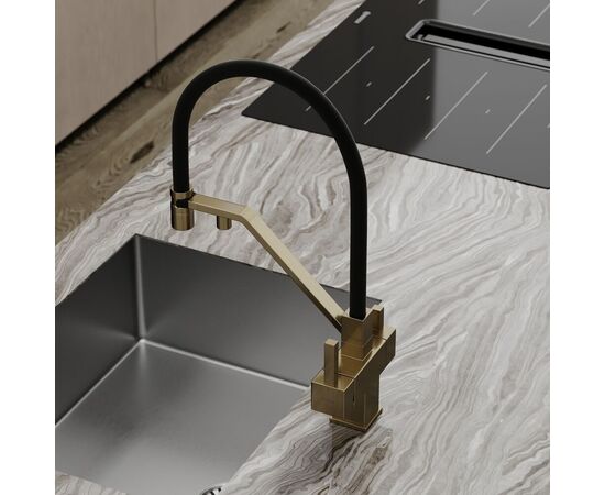 Смеситель для кухни Sancos Loro брашированное золото PVD покрытие SC4007BG_, изображение 10