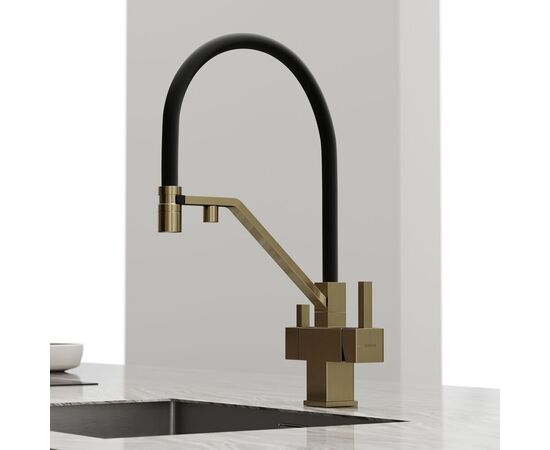 Смеситель для кухни Sancos Loro брашированное золото PVD покрытие SC4007BG_, изображение 14