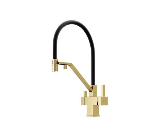 Смеситель для кухни Sancos Loro брашированное золото PVD покрытие SC4007BG_