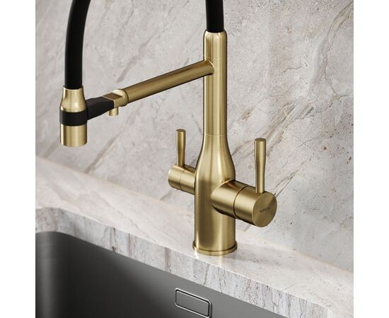 Смеситель для кухни Sancos Garda брашированное золото PVD покрытие SC4009BG_, изображение 14