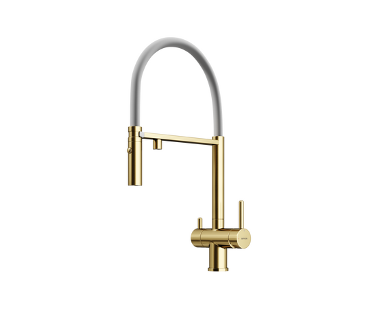 Смеситель для кухни Sancos Imola брашированное золото PVD покрытие SC4010BG_
