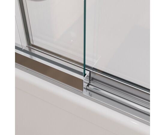 Душевая шторка на ванну с фиксированным креплением одной створки CEZARES SLIDER-FIX-VF-11-90/150-C-Cr, Профиль: Хром_, изображение 5