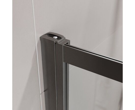 Душевая шторка на ванну с фиксированным креплением одной створки CEZARES SLIDER-FIX-VF-11-90/150-C-GM, Профиль: Оружейная сталь_, изображение 9