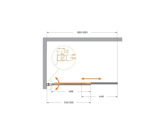 Душевая шторка на ванну CEZARES SLIDER-VF-11-90/150-C-BORO, Профиль: Брашированное золото_, изображение 13