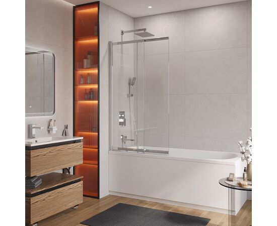 Душевая шторка на ванну CEZARES SLIDER-VF-11-100/150-C-Cr_, изображение 2