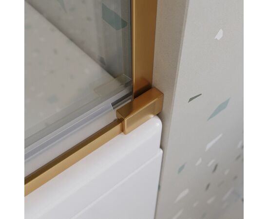 Душевая шторка на ванну CEZARES TANDEM-SOFT-VF-2-180/145-C-BORO-IV, Профиль: Брашированное золото_, изображение 9