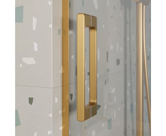 Душевая шторка на ванну CEZARES TANDEM-SOFT-VF-2-180/145-C-BORO-IV, Профиль: Брашированное золото_, изображение 7