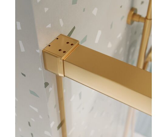 Душевая шторка на ванну CEZARES TANDEM-SOFT-VF-2-180/145-C-BORO-IV, Профиль: Брашированное золото_, изображение 11