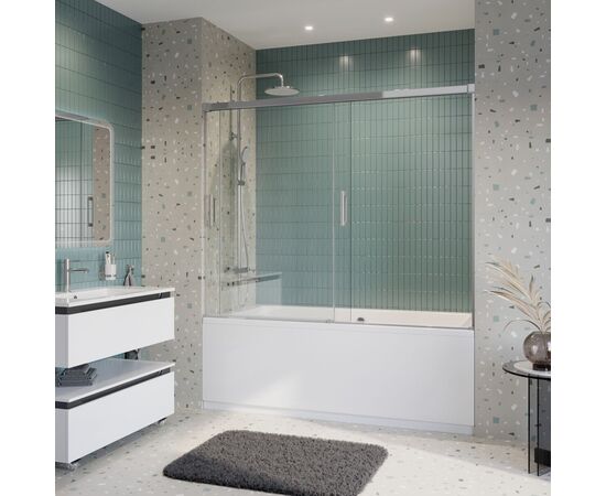 Душевая шторка на ванну CEZARES TANDEM-SOFT-VF-2-170/145-C-Cr-IV_, изображение 2