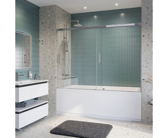 Душевая шторка на ванну CEZARES TANDEM-SOFT-VF-2-190/145-C-Cr-IV_, изображение 2