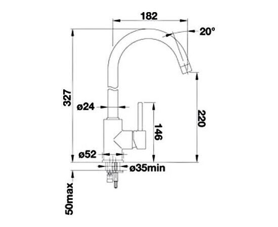 Смеситель для кухни Blanco MIDA жемчужный 524210_, изображение 4