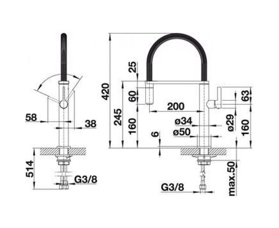 Смеситель для кухни Blanco Culina-S Mini нержавеющая сталь 527467_, изображение 4