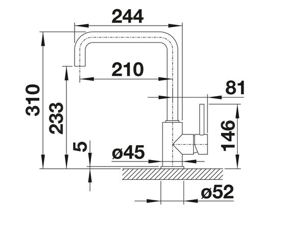 Смеситель для кухни Blanco MILI черный матовый 526665_, изображение 8