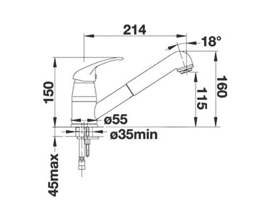Смеситель Blanco DARAS-S 524197 серый беж_, изображение 2