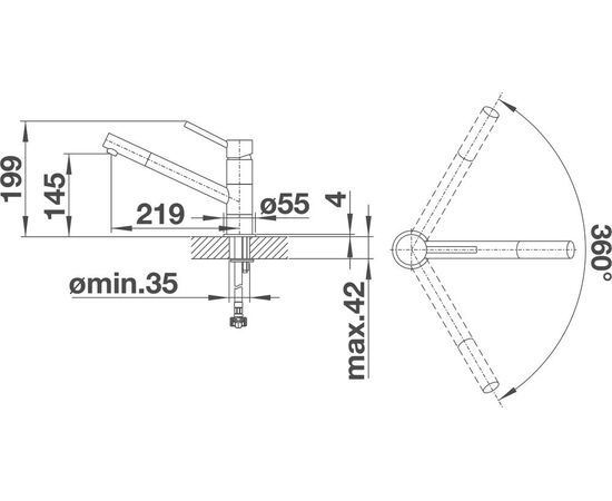 Смеситель для кухни Blanco Kano хром 521502_, изображение 4