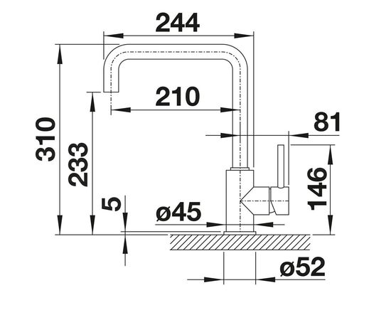 Смеситель для кухни Blanco MILI черный 526159_, изображение 4