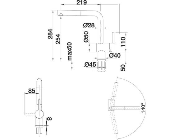 Смеситель для кухни Blanco Linus-S 516692 белый_, изображение 14