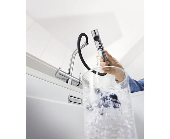 Смеситель для кухни Blanco Fontas-S II мягкий белый 526947 с подключением фильтра и выдвижной лейкой_, изображение 6