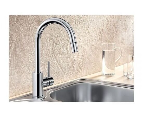 Смеситель для кухни Blanco Mida-S хром 521454 с выдвижной лейкой_
