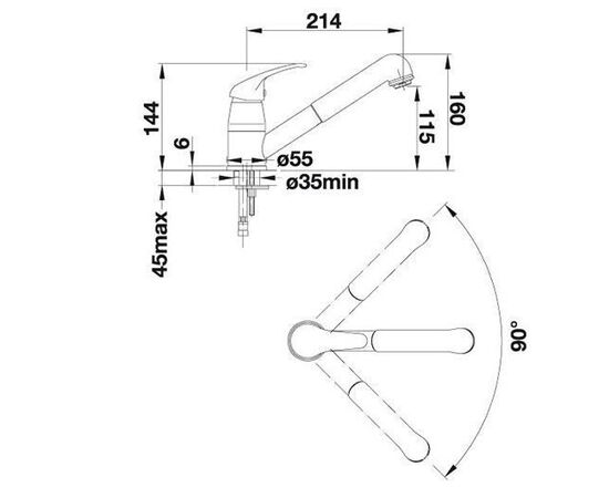 Смеситель для кухни Blanco DARAS-S-F хром 521752 установка перед окном_, изображение 8