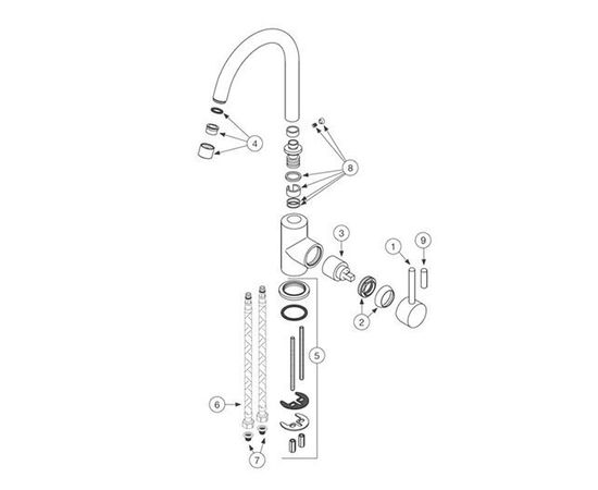 Смеситель для кухни Blanco MIDA черный 526145_, изображение 8