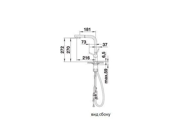 Смеситель для кухни Blanco FONTAS-S II темная скала 525207 с подключением фильтра и выдвижной лейкой_, изображение 4