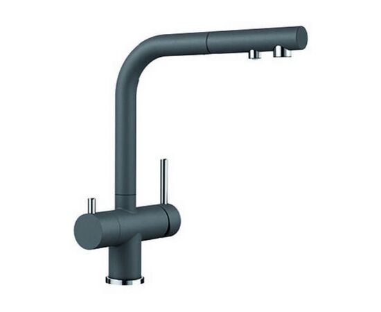 Смеситель для кухни Blanco FONTAS-S II темная скала 525207 с подключением фильтра и выдвижной лейкой_