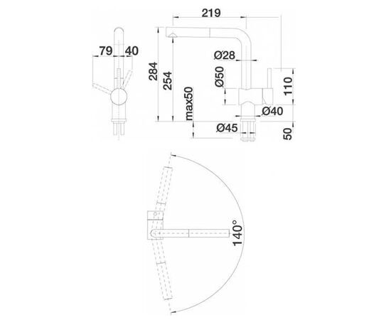 Смеситель для кухни Blanco LINUS-S нержавеющая сталь 517184_, изображение 8