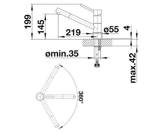 Смеситель для кухни Blanco KANO белый/хром 525030_, изображение 2
