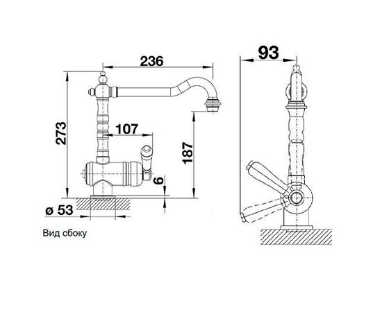 Смеситель для кухни Blanco TRADON сатин золото 526688_, изображение 6