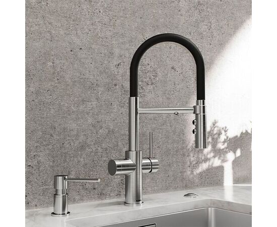 Смеситель для кухни Blanco CATRIS-S Flexo Filter нержавеющая сталь 526706 выдвижной шланг_, изображение 2