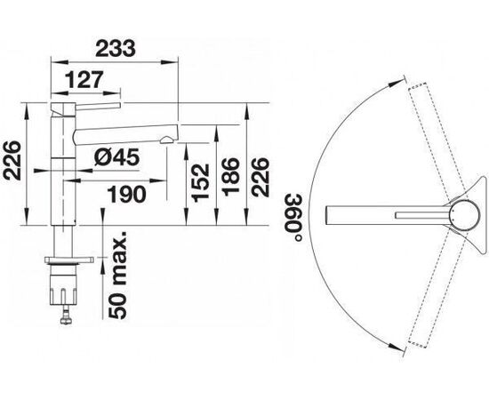 Смеситель для кухни Blanco Alta II хром 527528_, изображение 2