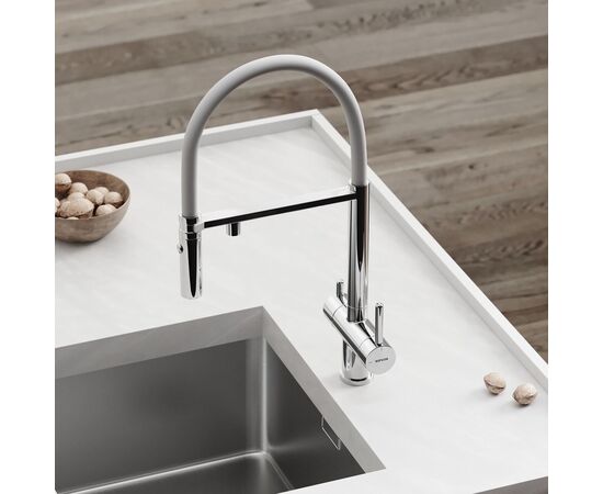 Смеситель для кухни Sancos Imola хром с белым изливом SC4010CHwh_, изображение 10