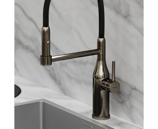 Смеситель для кухни Sancos Pride с гибким изливом вороненая сталь SC4011GG_, изображение 14