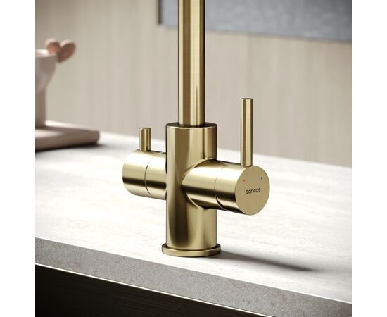 Смеситель для кухни Sancos Vela брашированное золото SC4013BG_, изображение 18